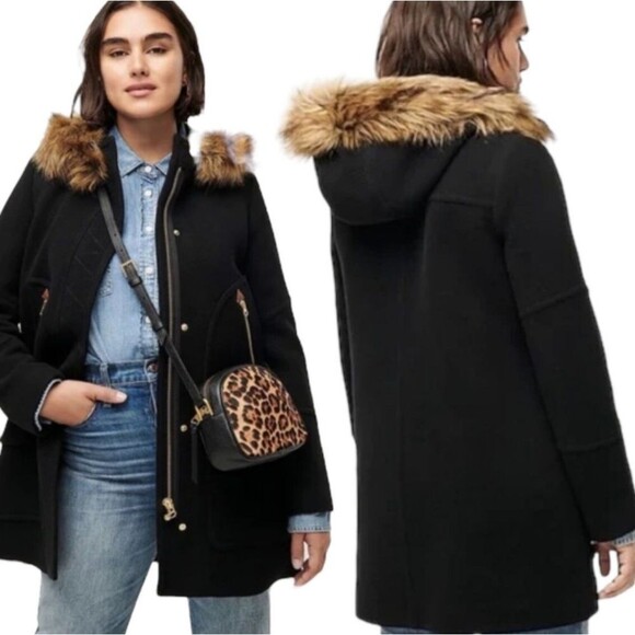 Nwt J. Crew chateau parka coat jacket Italian Stadium cloth wool nello gori 20 - Picture 2 of 10